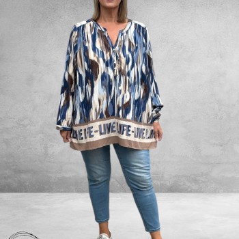 VIA APPIA DUE Blouse-Shirt Dusty Blue