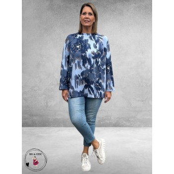 VIA APPIA DUE Shirt Knopen Dusty Blue 