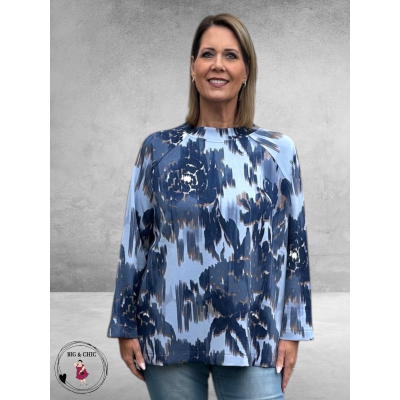 VIA APPIA DUE Shirt Knopen Dusty Blue 