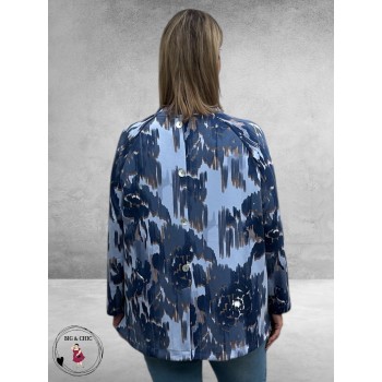 VIA APPIA DUE Shirt Knopen Dusty Blue 