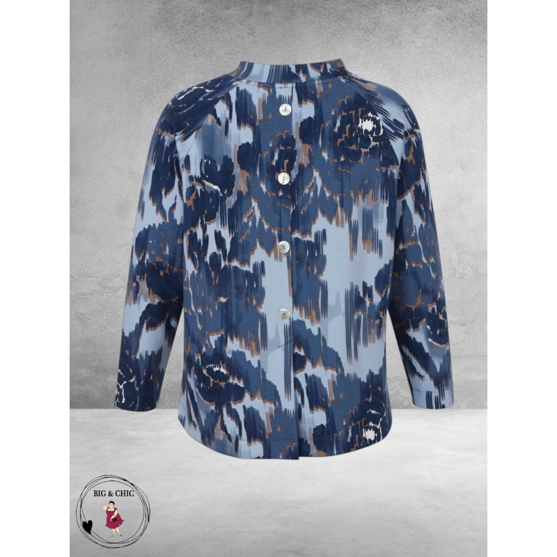 VIA APPIA DUE Shirt Knopen Dusty Blue 