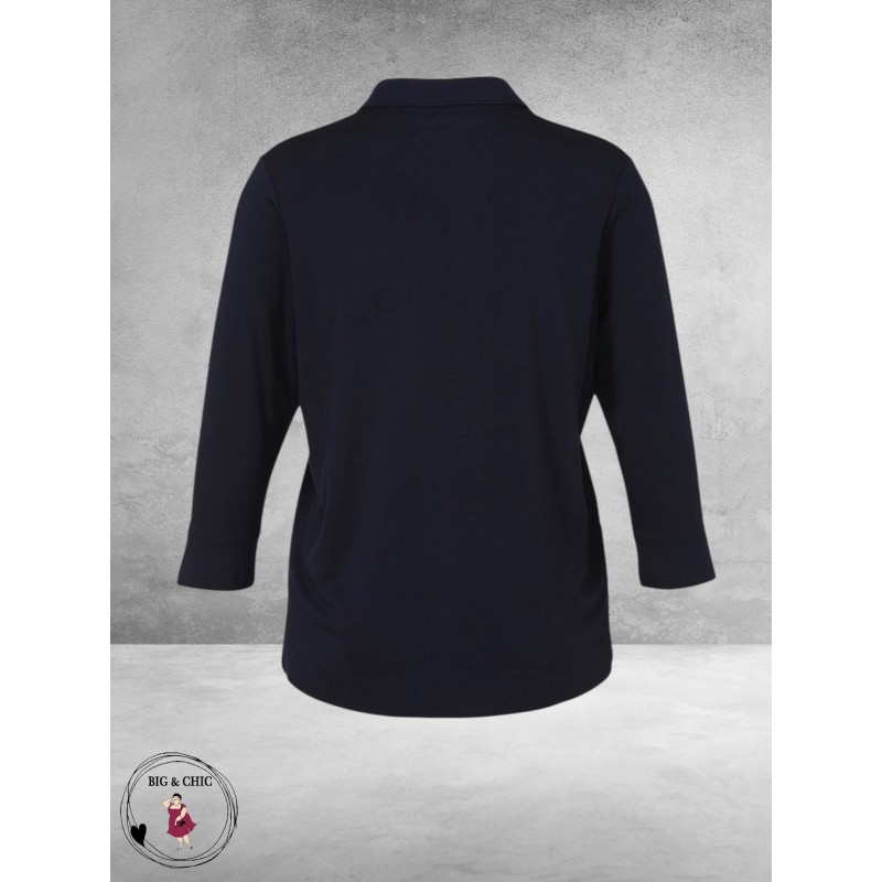 Via Appia Due Poloshirt Bloom Line Donkerblauw
