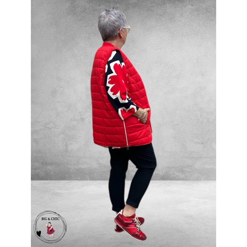 Via Appia Due Shirt Bloom Line Donkerblauw/Rood/Wit