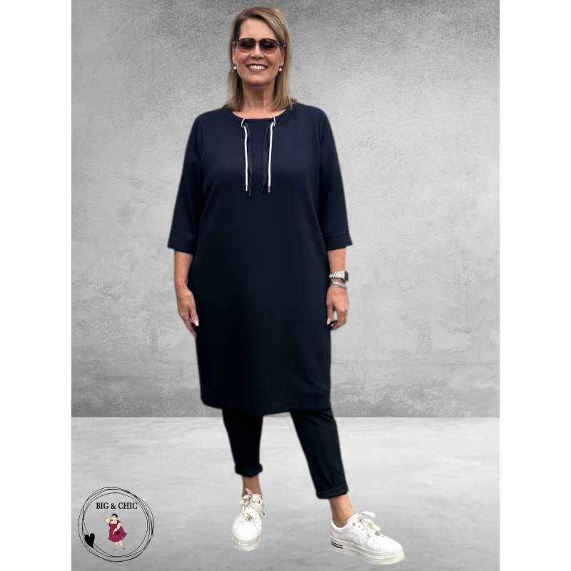 Via Appia Due Sweater Jurk Donkerblauw