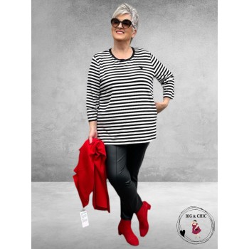 FRAPP Shirt HART Zwart-Wit-Streep