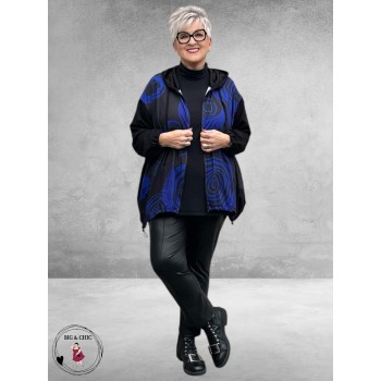 FRENZI  Jas Zwart Abstract Lila-Paars