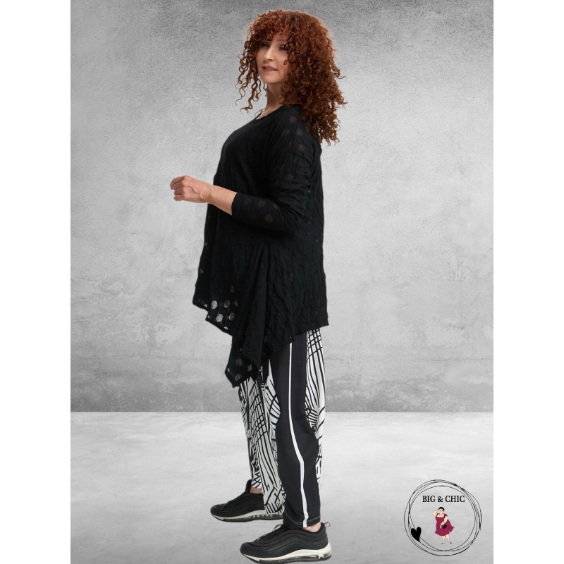 FRENZI Wijde Ballonbroek ZwartWit