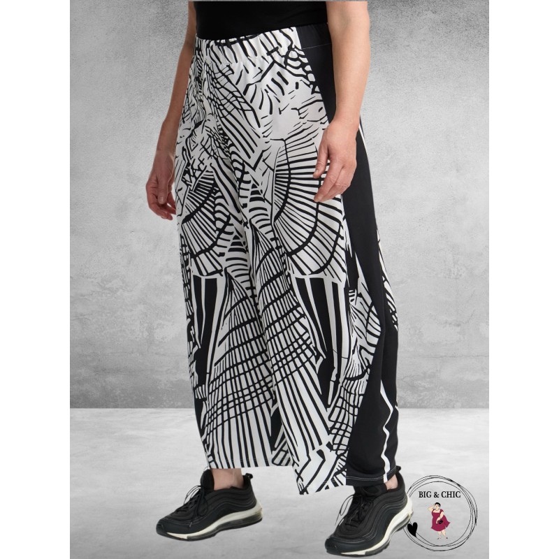 FRENZI Wijde Ballonbroek ZwartWit