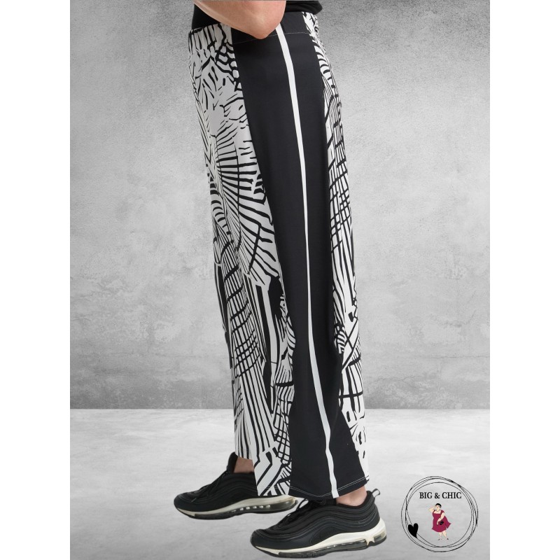 FRENZI Wijde Ballonbroek ZwartWit