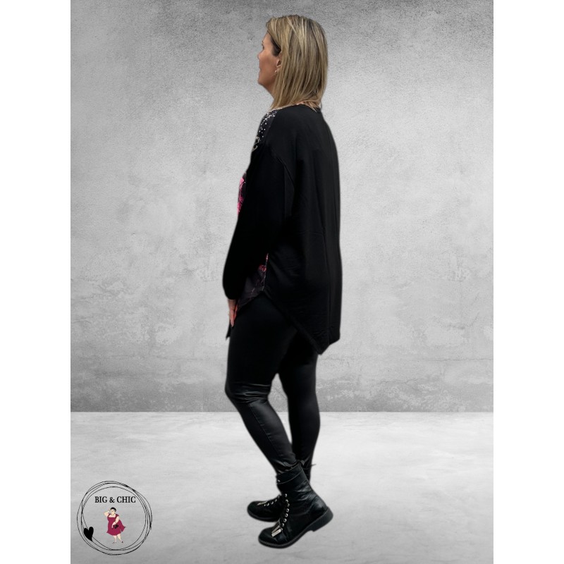 FRENZI Shirt Pink/Orange Strass