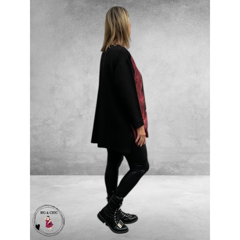 FRENZI Shirt Geel/Paars Strass