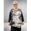 FRENZI Shirt Zwart/Wit Splash