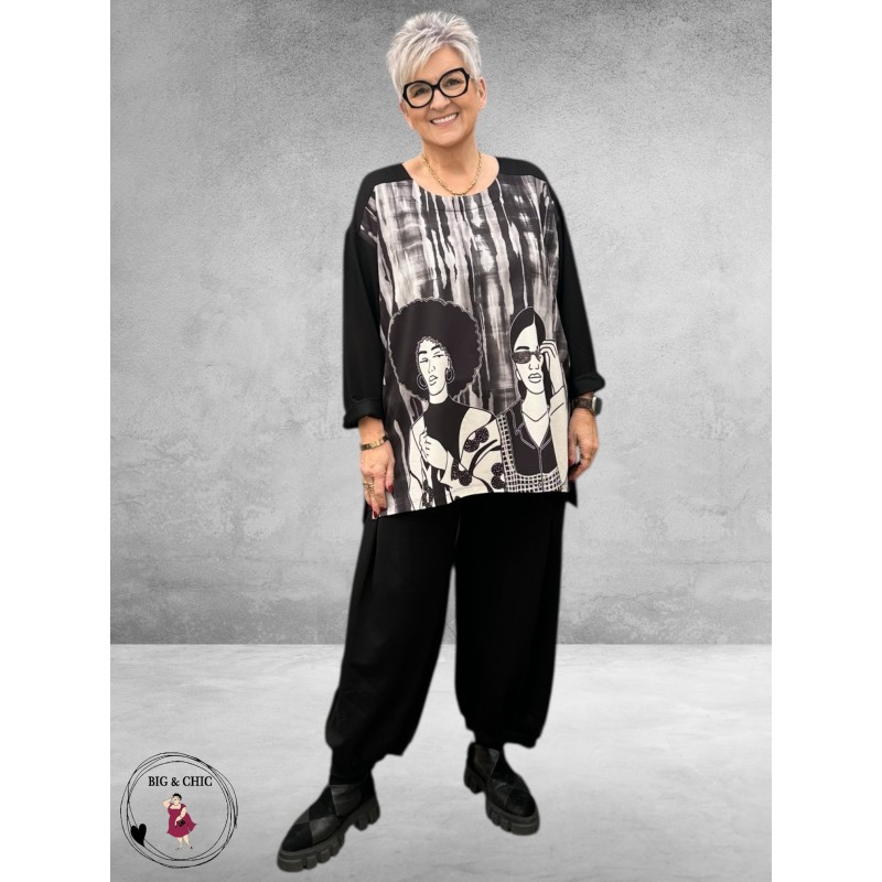 FRENZI Shirt Statement  Print-Strass