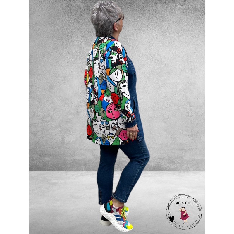 DIVA Denimmix Blouse Jas FACES