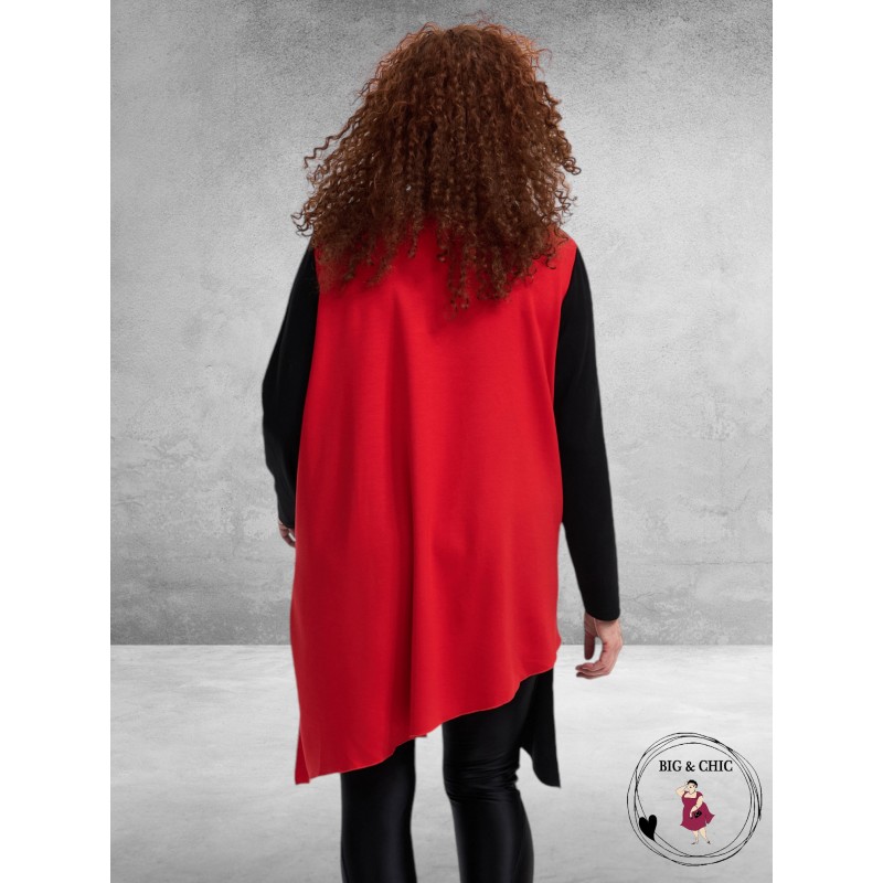 FRENZI TUNIEK Zwart/ROOD Konijntjes