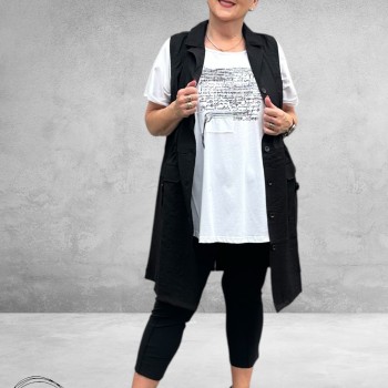 GOZZIP Waistcoat Mouna Zwart