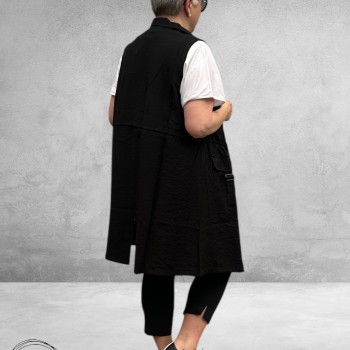 GOZZIP Waistcoat Mouna Zwart