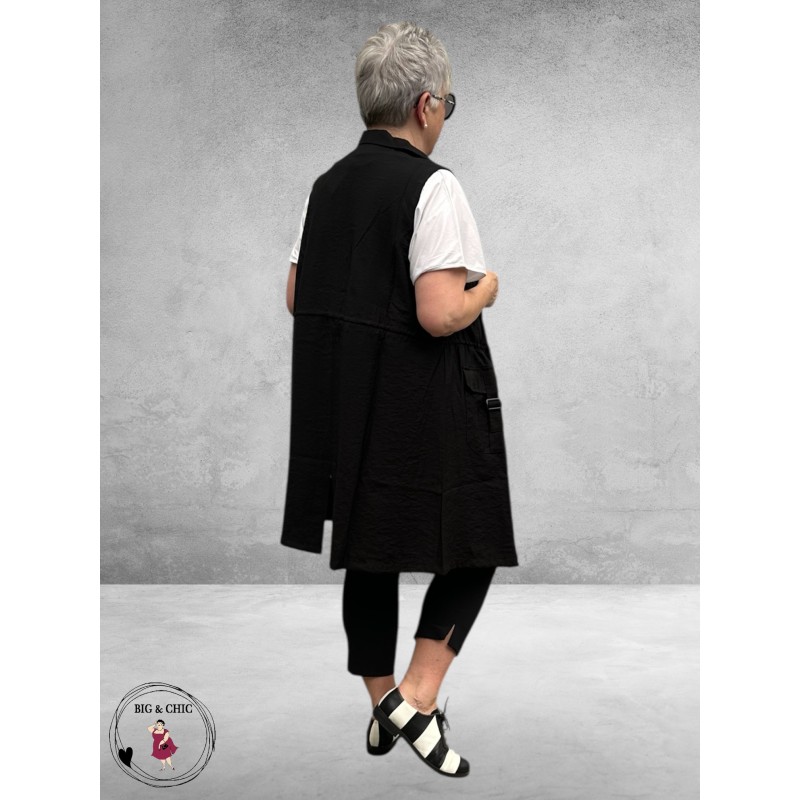 GOZZIP Waistcoat Mouna Zwart