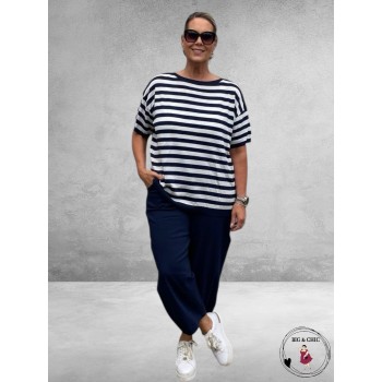 GOZZIP Baggy Broek Clara Navy