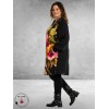GOZZIP Tuniek Ava Zwart/Bloemen