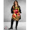 GOZZIP Tuniek Ava Zwart/Bloemen