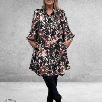 GOZZIP Tuniek/Doorknoop Blouse Agnete