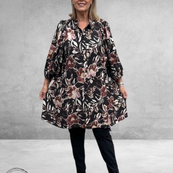 GOZZIP Tuniek/Doorknoop Blouse Agnete