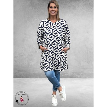 GOZZIP Tuniek Meta Blue Offwhite 