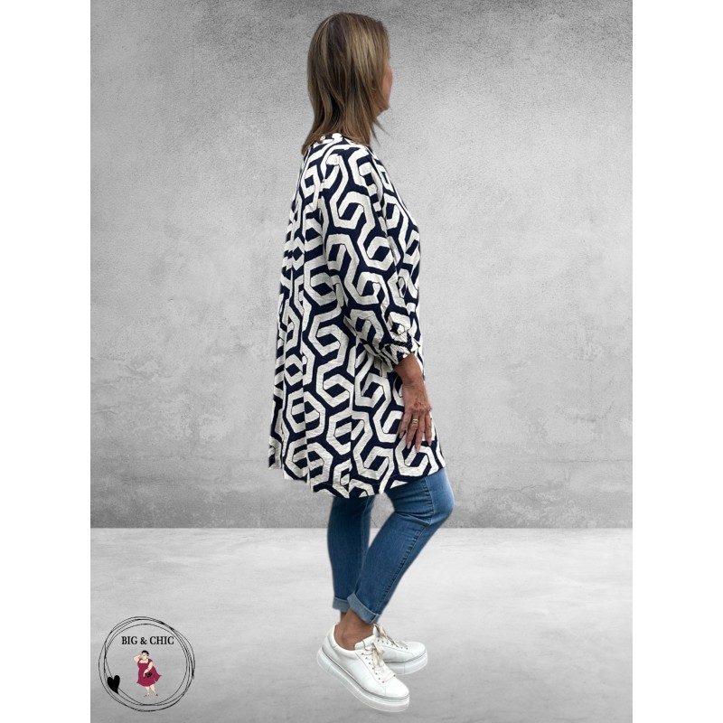 GOZZIP Tuniek Meta Blue Offwhite 