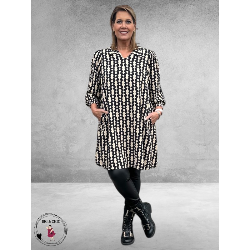 GOZZIP Tuniek Gyda Black/Offwhite