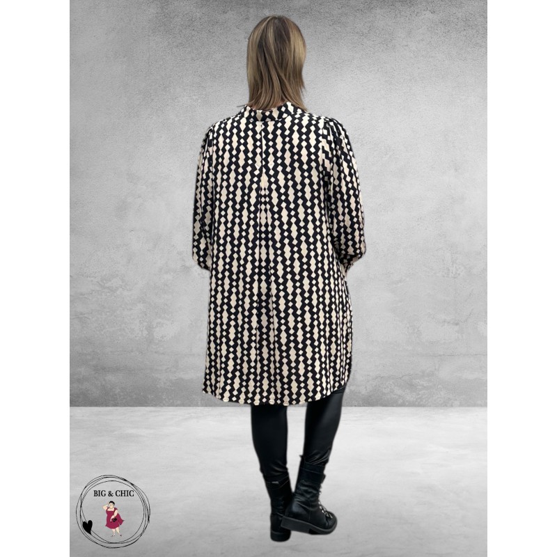 GOZZIP Tuniek Gyda Black/Offwhite