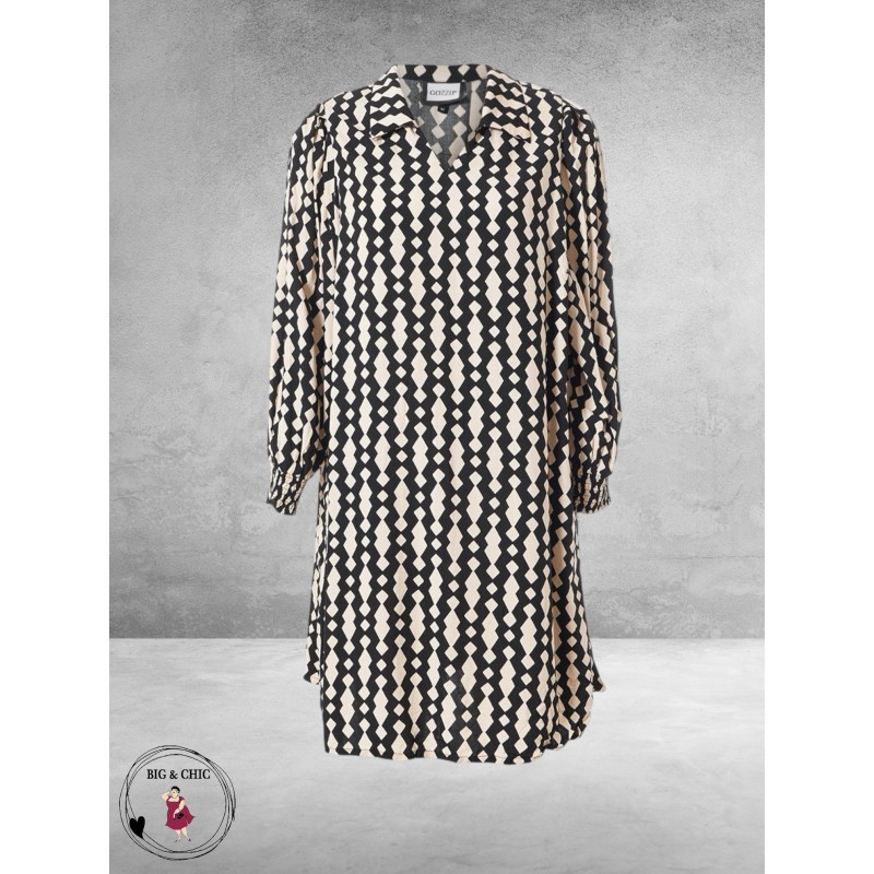 GOZZIP Tuniek Gyda Black/Offwhite