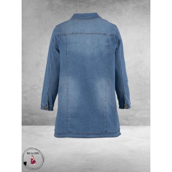 GOZZIP Spijkerjas Amela Licht Blauw