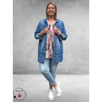 GOZZIP Spijkerjas Amela Licht Blauw