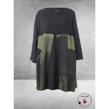 GOZZIP Tuniek Klarissa  Zwart/Olijf