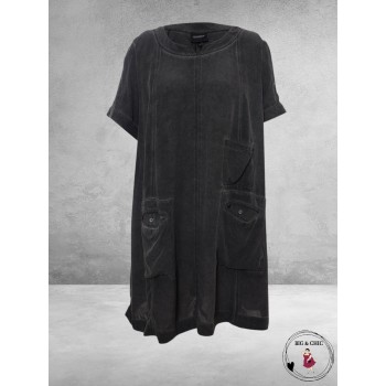 GOZZIP Tuniek Leslie Washed Black