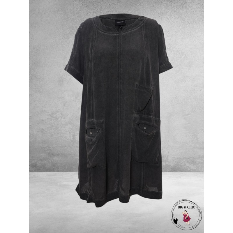 GOZZIP Tuniek Leslie Washed Black