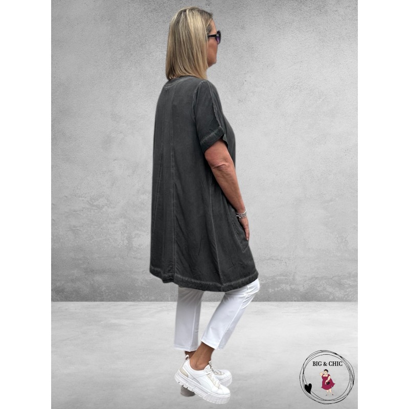 GOZZIP Tuniek Leslie Washed Black