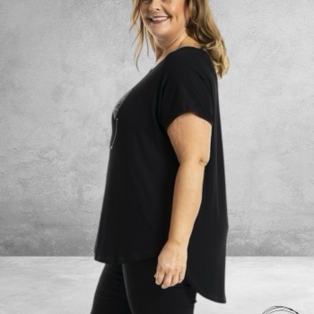 GOZZIP T-Shirt Gitte Zwart 