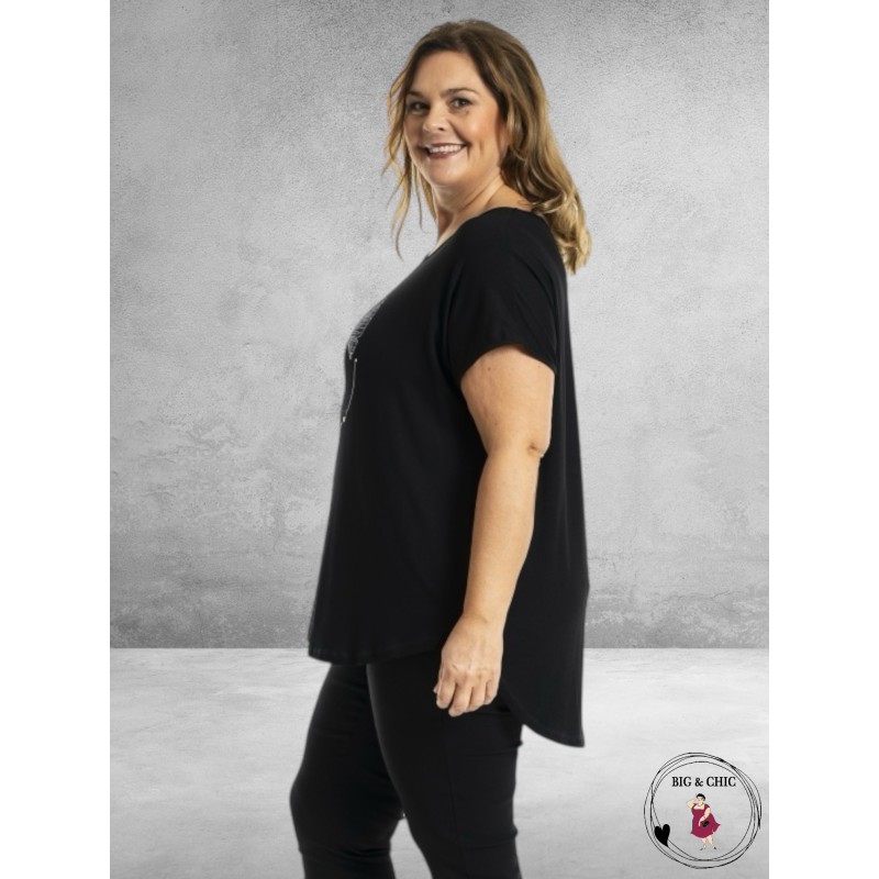 GOZZIP T-Shirt Gitte Zwart 