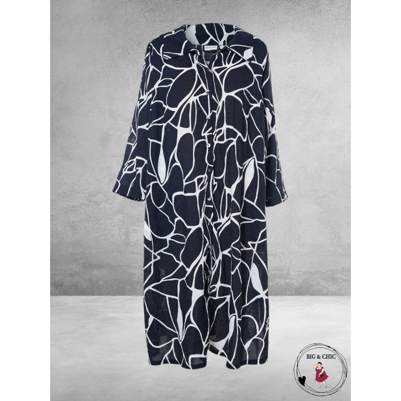 GOZZIP Jurk Milla Zwart/Wit