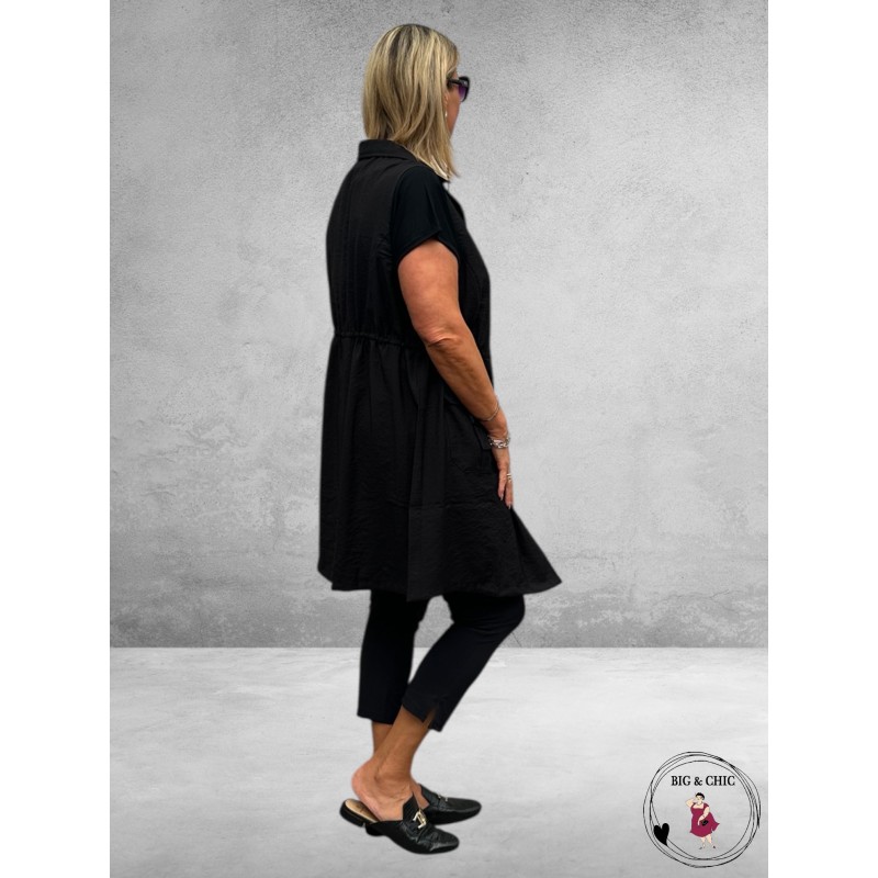 GOZZIP Waistcoat Mouna Zwart