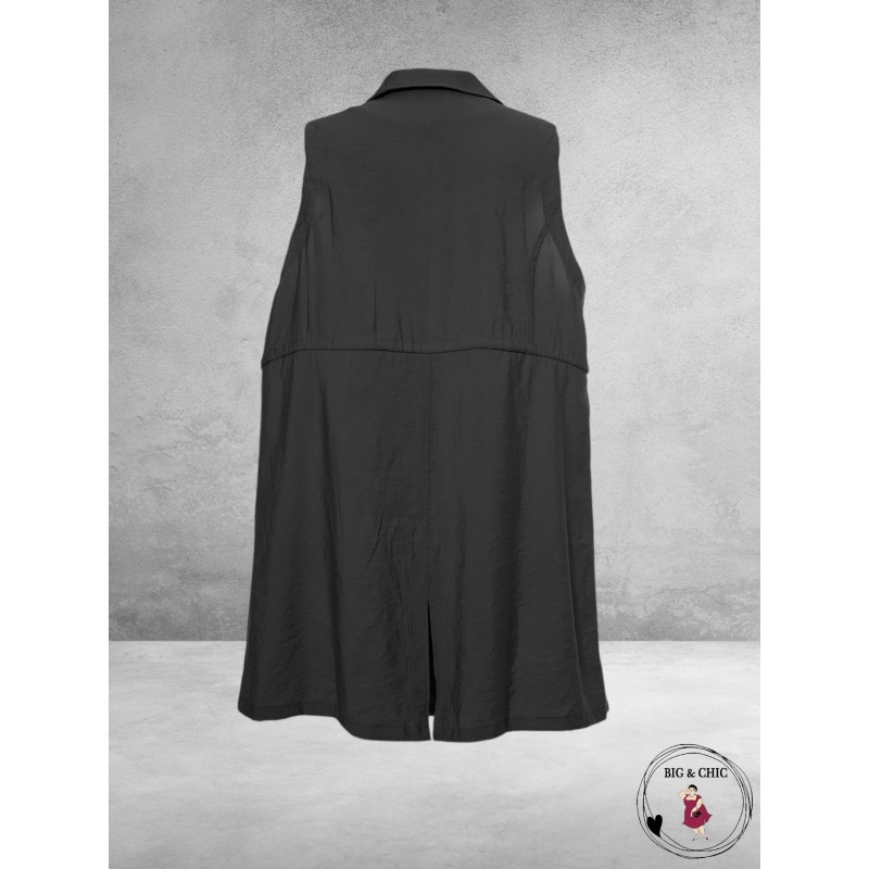 GOZZIP Waistcoat Mouna Zwart