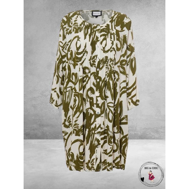 GOZZIP Tuniek/Blouse Johanne Offwhite/Olijf