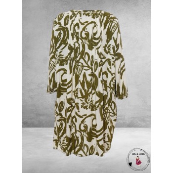 GOZZIP Tuniek/Blouse Johanne Offwhite/Olijf