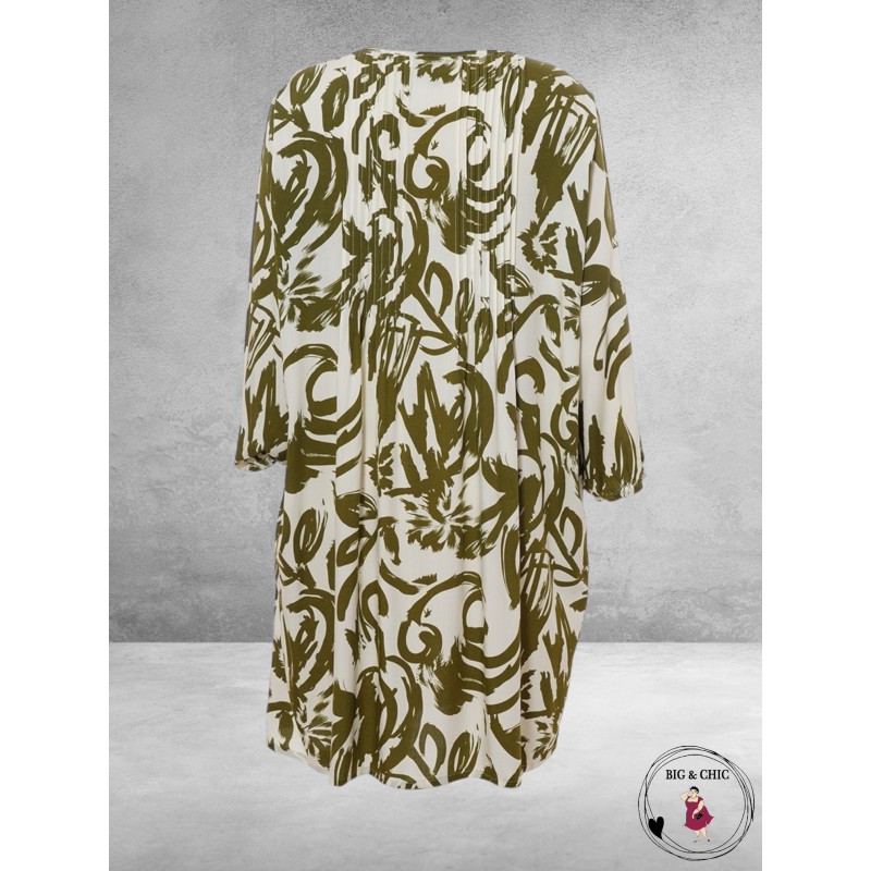 GOZZIP Tuniek/Blouse Johanne Offwhite/Olijf