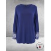 GOZZIP Shirt EMIRA Navy Lace