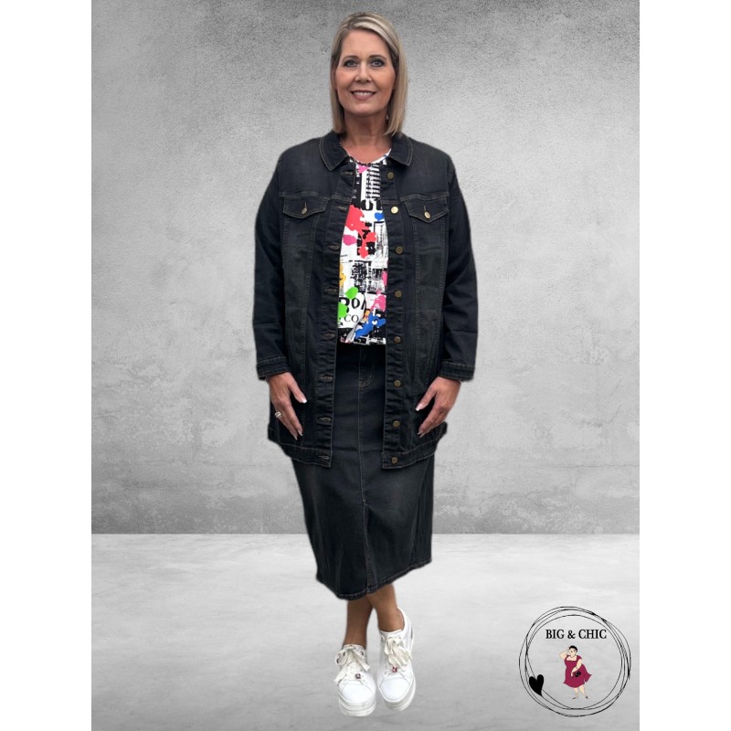 GOZZIP Spijkerrok Alena Black