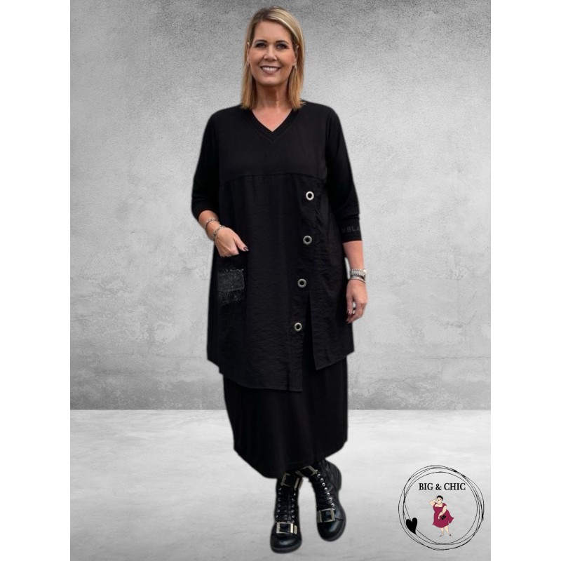 Gozzip Jurk Zwart Ingrid