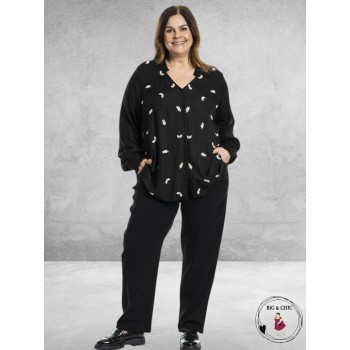 GOZZIP Blouse Ghita Zwart